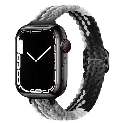 Slim Nylon Braided Bracelet for Apple Watch Band iWatch Series Ultra3/2/10/9/8/7/6/5/4/3/SE2