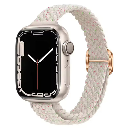 Slim Nylon Braided Bracelet for Apple Watch Band iWatch Series Ultra3/2/10/9/8/7/6/5/4/3/SE2