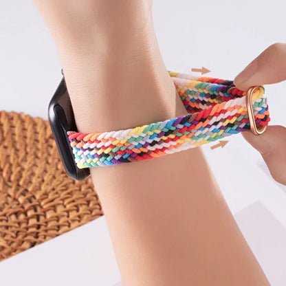 Slim Nylon Braided Bracelet for Apple Watch Band iWatch Series Ultra3/2/10/9/8/7/6/5/4/3/SE2
