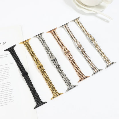 Slim Stainless Steel Bracelet for Apple Watch Band iWatch Series Ultra 3/211/10/9/8/7/6/5/4/SE