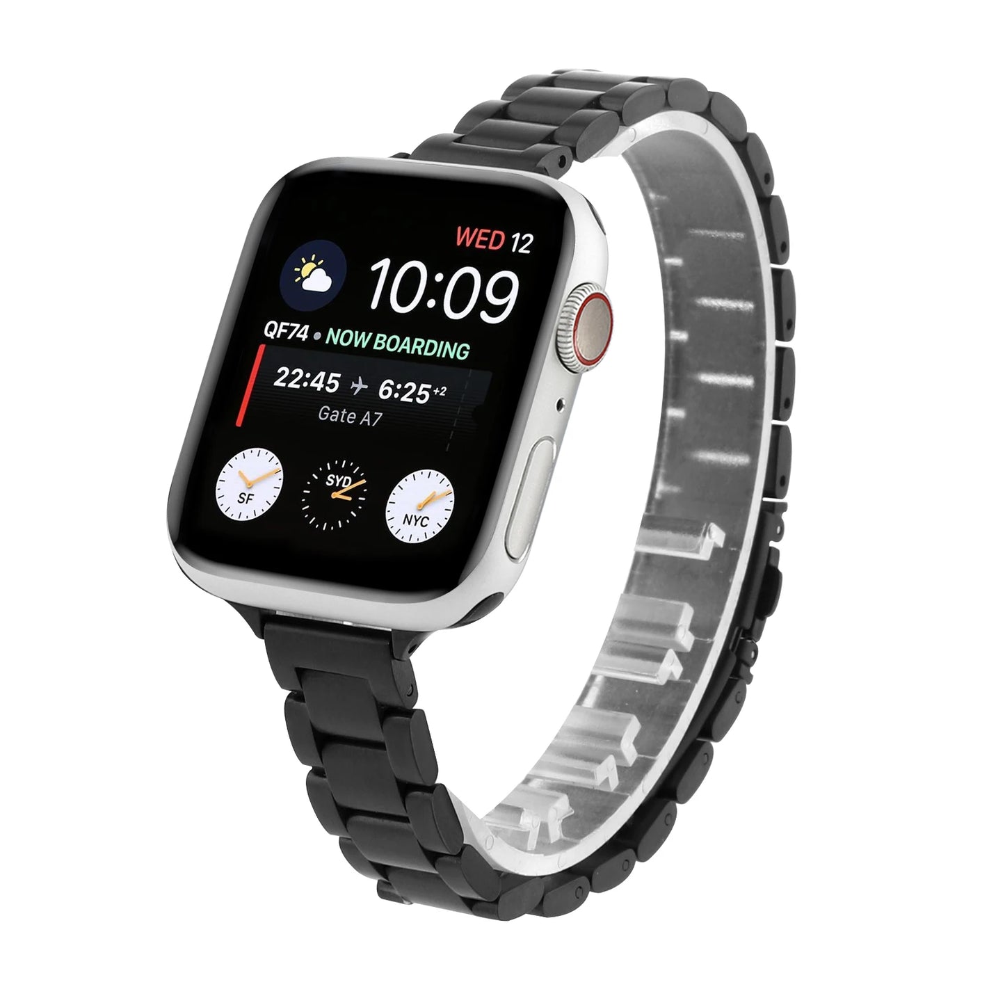 Slim Stainless Steel Bracelet for Apple Watch Band iWatch Series Ultra 3/211/10/9/8/7/6/5/4/SE
