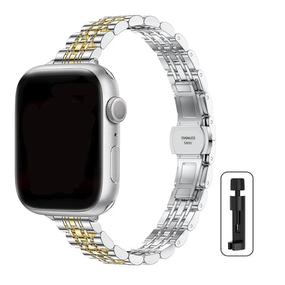 Slim Stainless Steel Bracelet for Apple Watch Ultra3 Band 49mm 45mm 44mm 42mm 41mm 40mm 46mm Series 11/10/9/8/7/6/5/4/SE3
