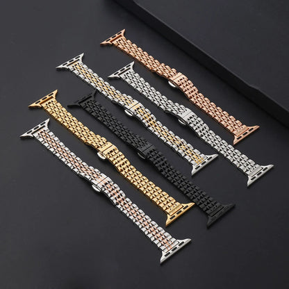 Slim Stainless Steel Bracelet for Apple Watch Ultra3 Band 49mm 45mm 44mm 42mm 41mm 40mm 46mm Series 11/10/9/8/7/6/5/4/SE3