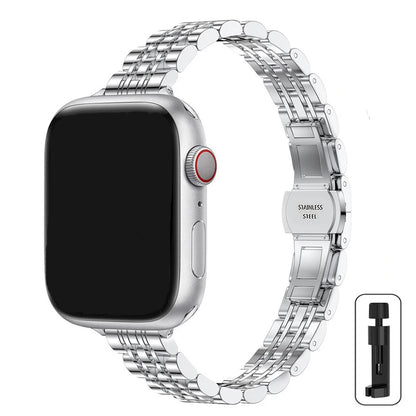 Slim Stainless Steel Bracelet for Apple Watch Ultra3 Band 49mm 45mm 44mm 42mm 41mm 40mm 46mm Series 11/10/9/8/7/6/5/4/SE3