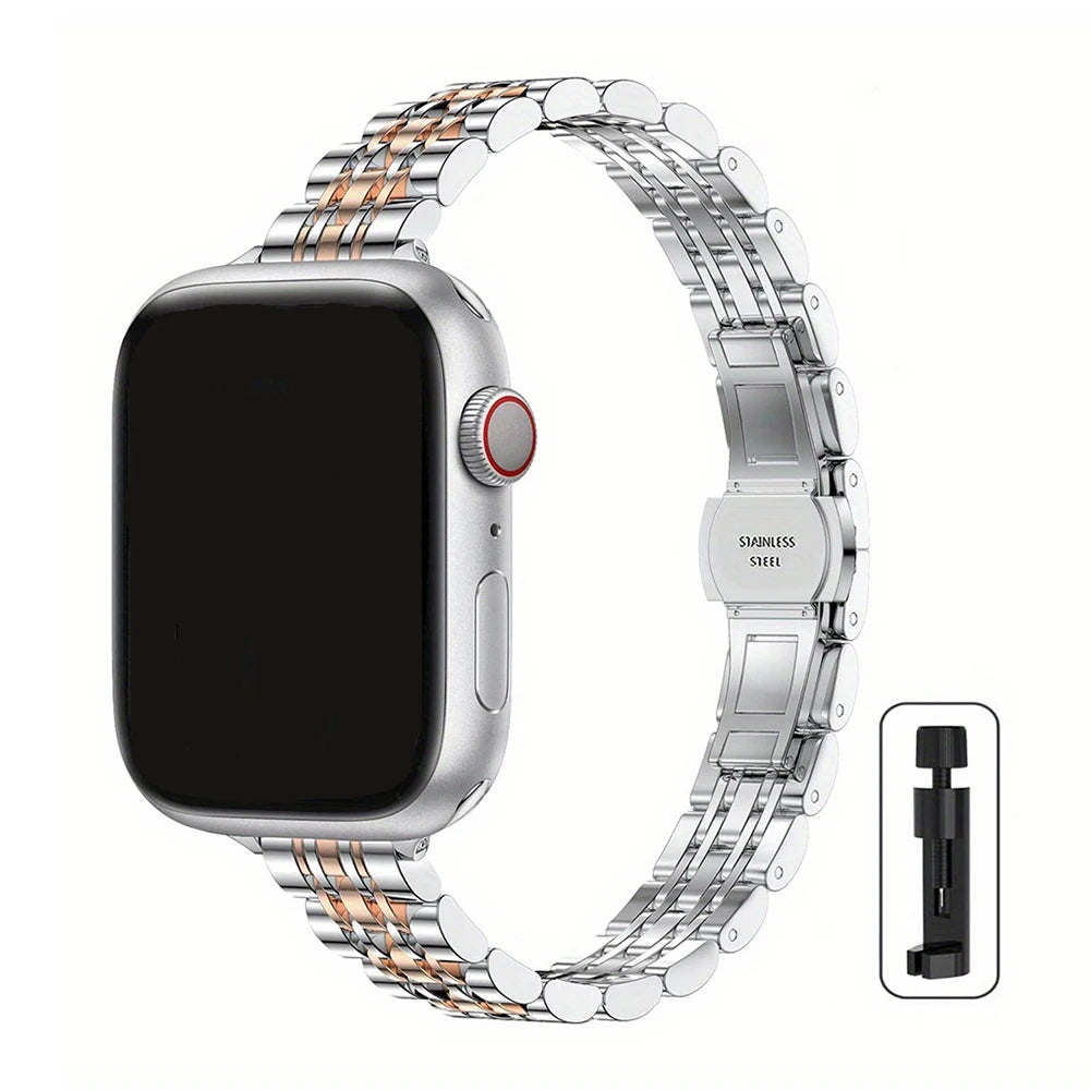 Slim Stainless Steel Bracelet for Apple Watch Ultra3 Band 49mm 45mm 44mm 42mm 41mm 40mm 46mm Series 11/10/9/8/7/6/5/4/SE3