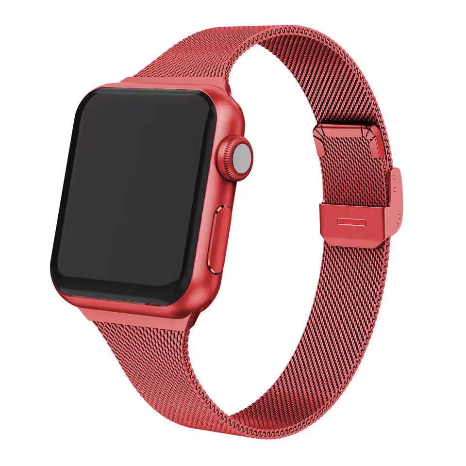 Slim Stainless Steel Strap for Apple Watch Band iWatch Series 7/6/5/3/SE/8/Ultra