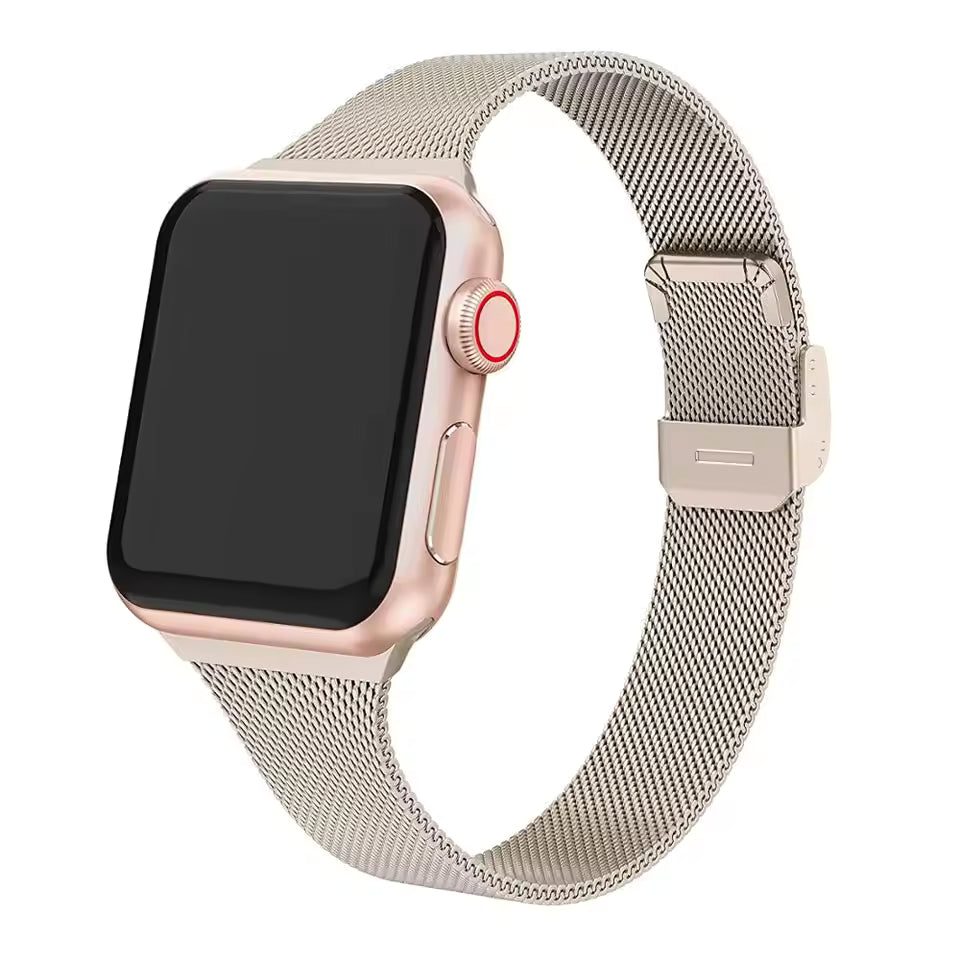 Slim Stainless Steel Strap for Apple Watch Band iWatch Series 7/6/5/3/SE/8/Ultra