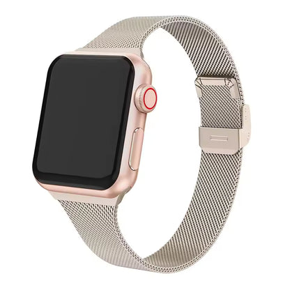 Slim Stainless Steel Strap for Apple Watch Band iWatch Series 7/6/5/3/SE/8/Ultra