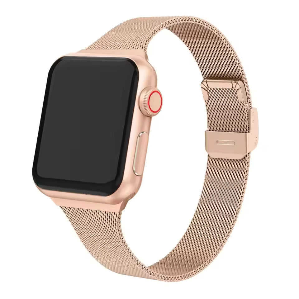 Slim Stainless Steel Strap for Apple Watch Band iWatch Series 7/6/5/3/SE/8/Ultra