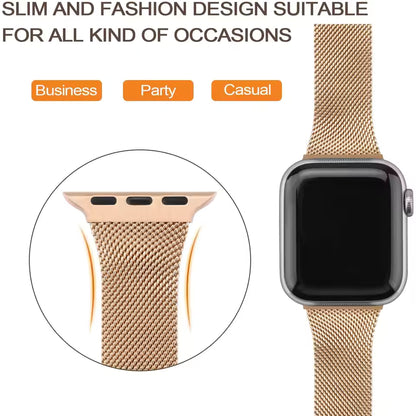 Slim Stainless Steel Strap for Apple Watch Band iWatch Series 7/6/5/3/SE/8/Ultra
