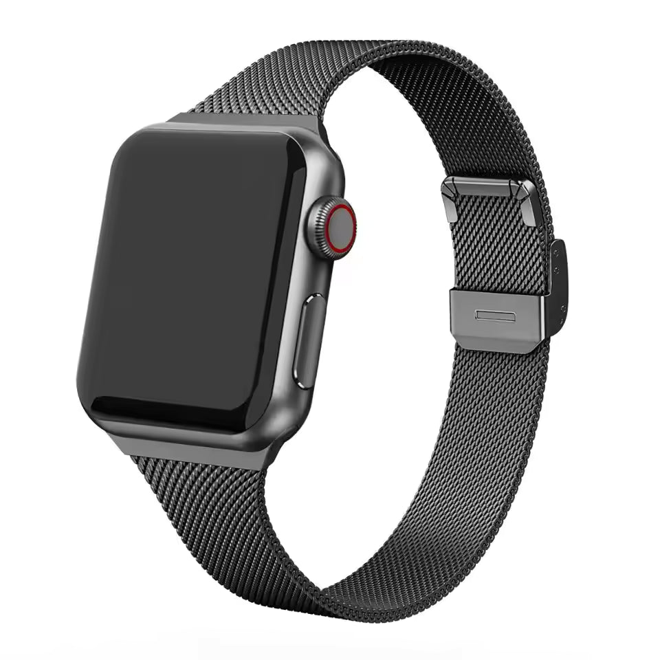 Slim Stainless Steel Strap for Apple Watch Band iWatch Series 7/6/5/3/SE/8/Ultra