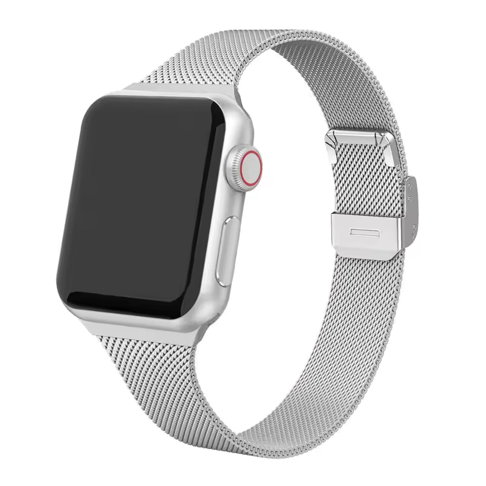 Slim Stainless Steel Strap for Apple Watch Band iWatch Series 7/6/5/3/SE/8/Ultra