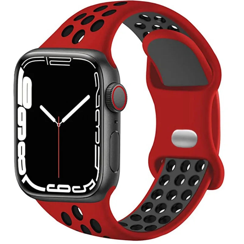 Soft Silicone Sport Strap for Apple Watch Ultra 3/2 Band 46mm 42mm 45mm 44mm 40mm 41mm 49mm Series 11/10/9/8/7/6/5/4/SE3