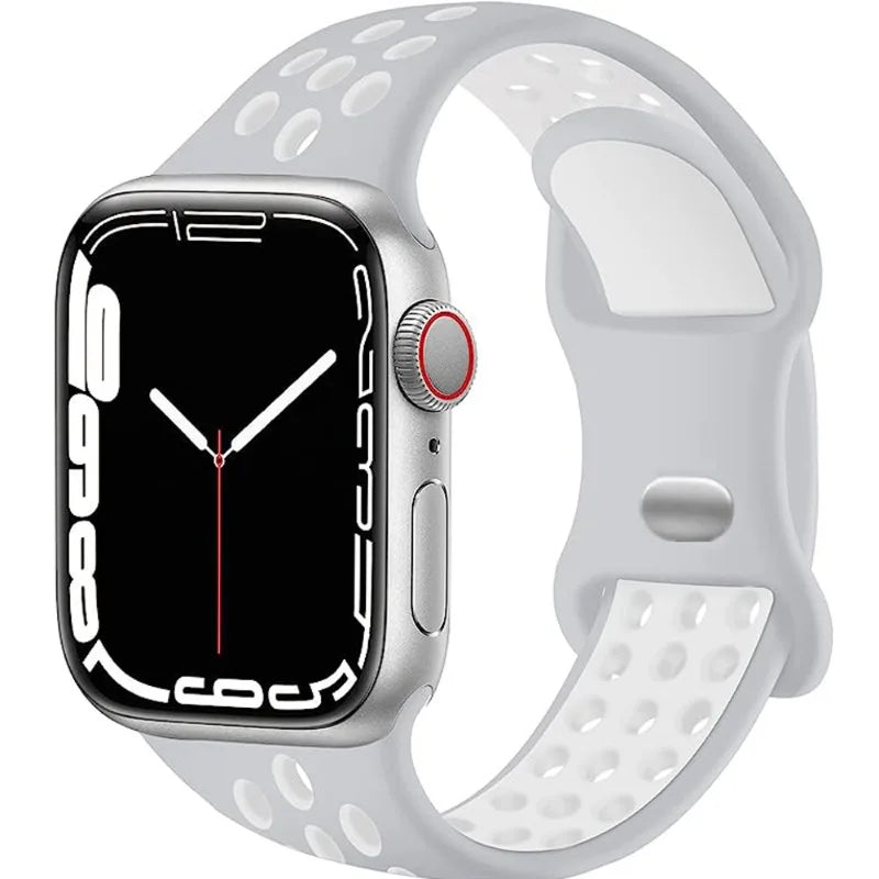 Soft Silicone Sport Strap for Apple Watch Ultra 3/2 Band 46mm 42mm 45mm 44mm 40mm 41mm 49mm Series 11/10/9/8/7/6/5/4/SE3