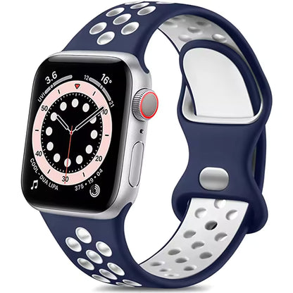 Soft Silicone Sport Strap for Apple Watch Ultra 3/2 Band 46mm 42mm 45mm 44mm 40mm 41mm 49mm Series 11/10/9/8/7/6/5/4/SE3