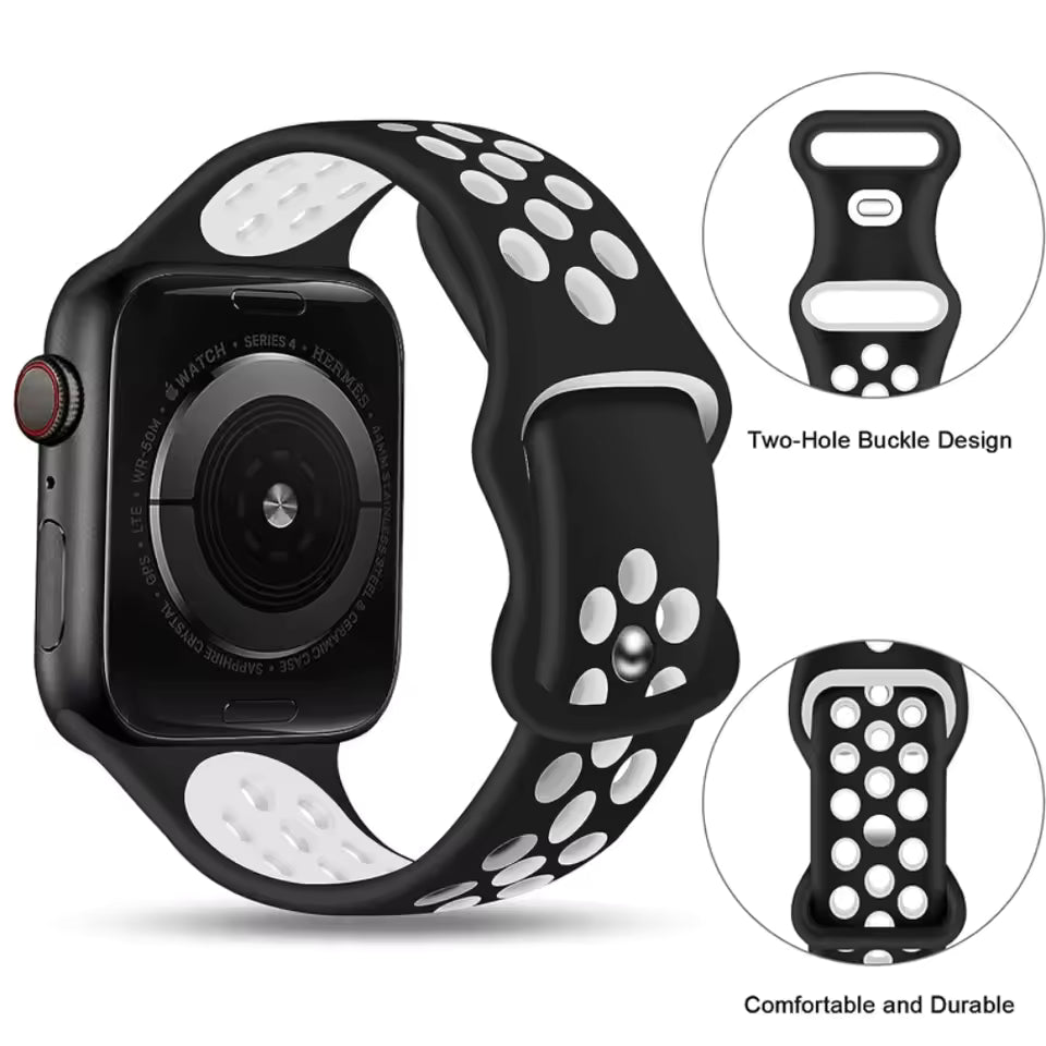 Soft Silicone Sport Strap for Apple Watch Ultra 3/2 Band 46mm 42mm 45mm 44mm 40mm 41mm 49mm Series 11/10/9/8/7/6/5/4/SE3