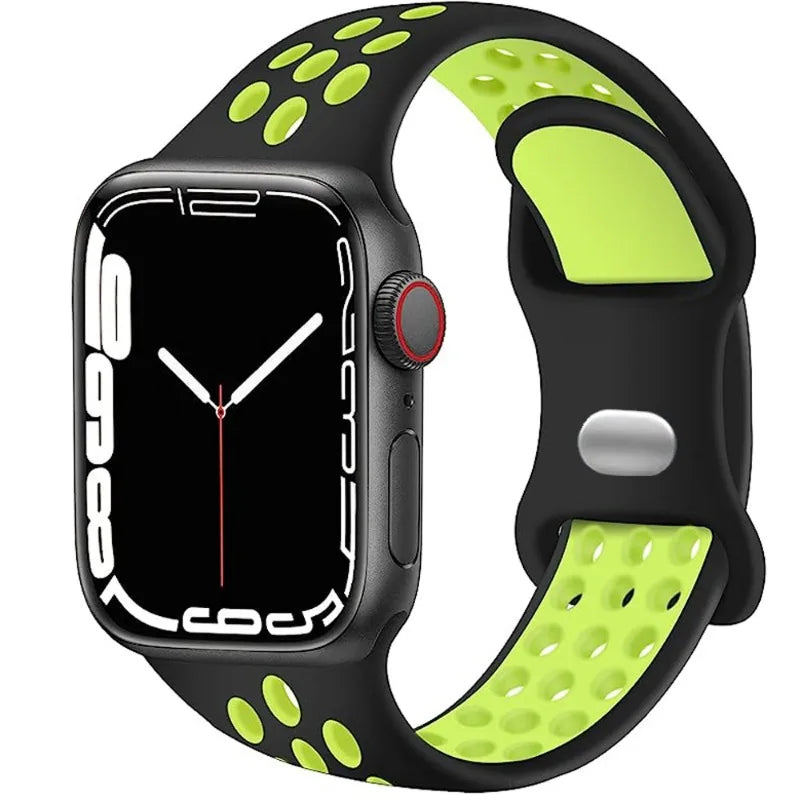 Soft Silicone Sport Strap for Apple Watch Ultra 3/2 Band 46mm 42mm 45mm 44mm 40mm 41mm 49mm Series 11/10/9/8/7/6/5/4/SE3