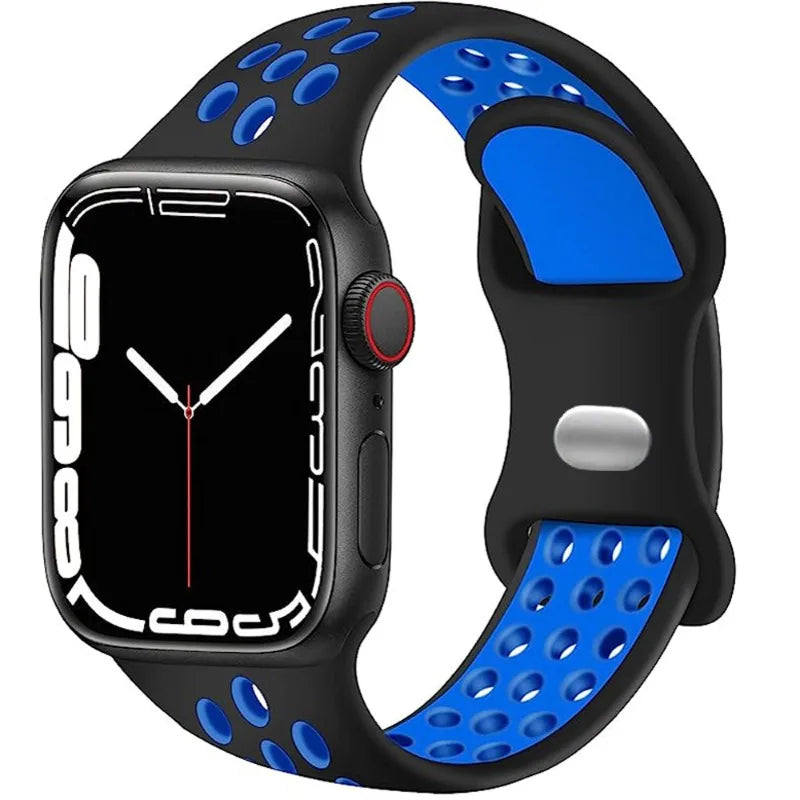 Soft Silicone Sport Strap for Apple Watch Ultra 3/2 Band 46mm 42mm 45mm 44mm 40mm 41mm 49mm Series 11/10/9/8/7/6/5/4/SE3