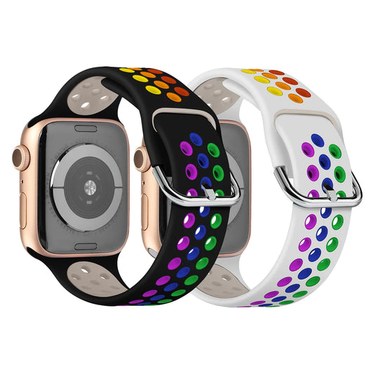 Sport Silicone Strap for Apple Watch Band iWatch Series Ultra/10/9/8/7/6/5/4/SE