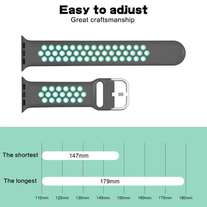 Sport Silicone Strap for Apple Watch Band iWatch Series Ultra/10/9/8/7/6/5/4/SE