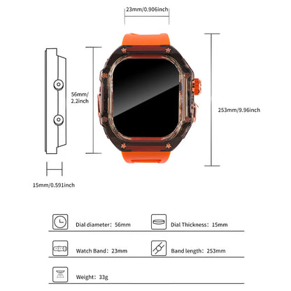 Sports Soft Silicone Strap+Case for Apple Watch Ultra 1/2/3 Band 49mm