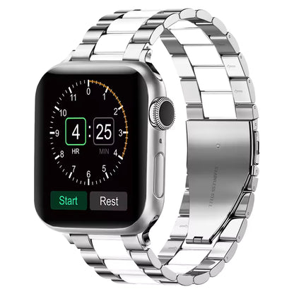Sports Stainless Steel Strap for Apple Watch Band iWatch Series Ultra3/2/11/10/9/8/7/6/5/4/SE