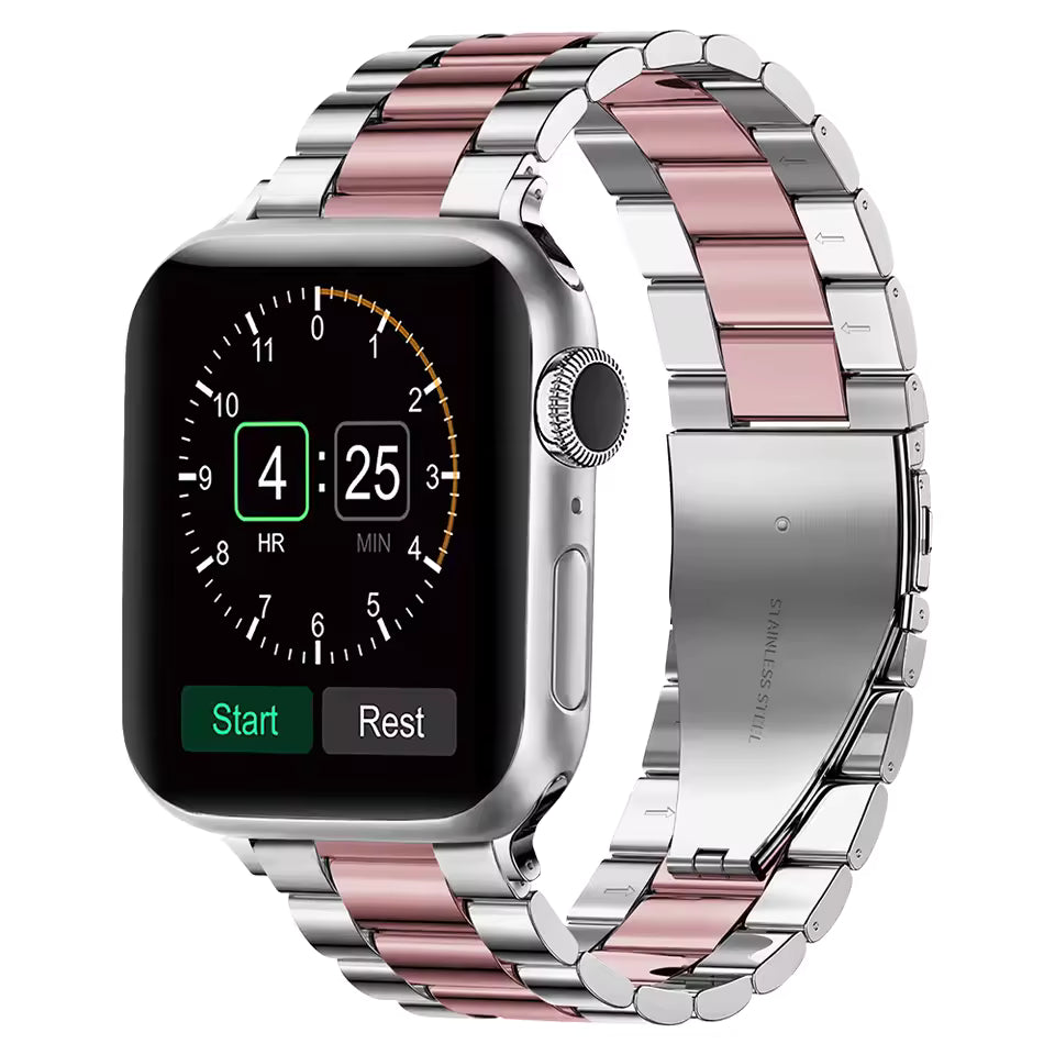 Sports Stainless Steel Strap for Apple Watch Band iWatch Series Ultra3/2/11/10/9/8/7/6/5/4/SE