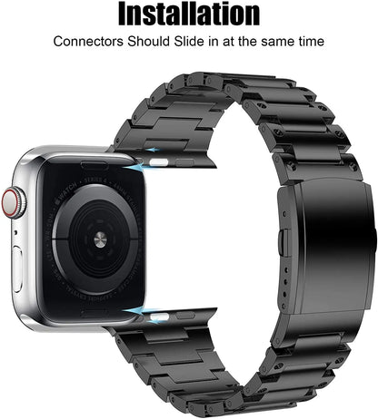 Stainless Steel Business Strap for Apple Watch Band iWatch Series Ultra2/10/9/8/7/6/5/4/SE
