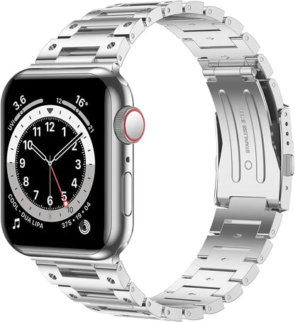 Stainless Steel Business Strap for Apple Watch Band iWatch Series Ultra2/10/9/8/7/6/5/4/SE
