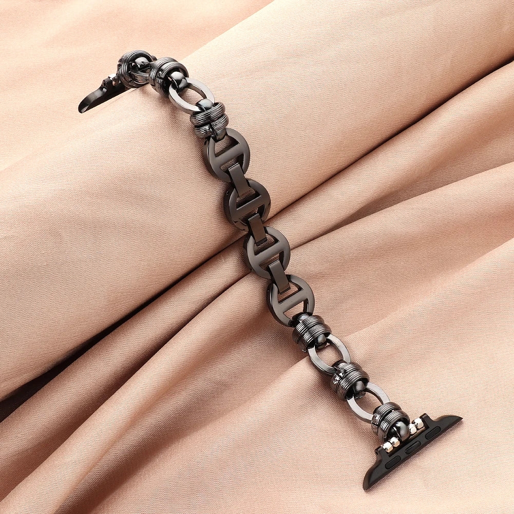 Women's Stainless Steel Chain Bracelet for Apple Watch Band iWatch Series Ultra2/10/9/8/7/6/5/4/3/SE