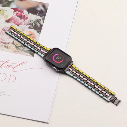 Stainless Steel Diamond Bracelet for Apple Watch Band iWatch Series Ultra/10/9/8/7/6/5/4/SE