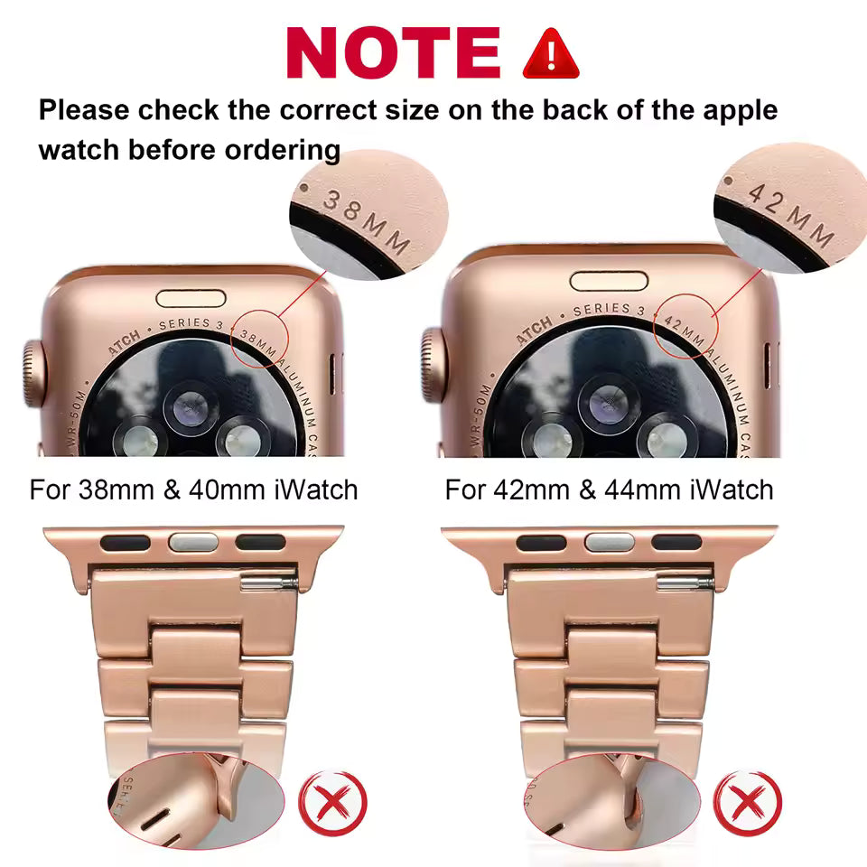 Stainless Steel Diamond Bracelet for Apple Watch Band iWatch Series Ultra/3/2/11/10/9/8/7/6/5/4/SE