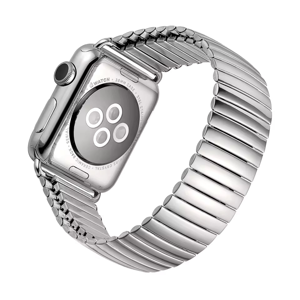 Stainless Steel Elastic Bracelet for Apple Watch Band iWatch Series Ultra/2/10/9/8/7/6/5/4/3/SE