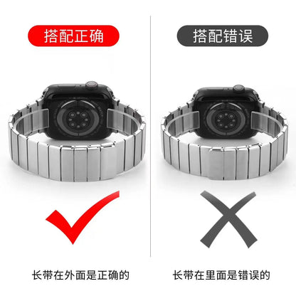 Stainless Steel Magnetic Link Bracelet for Apple Watch Band iWatch Series Ultra/2/10/9/8/7/6/5/4/3/SE
