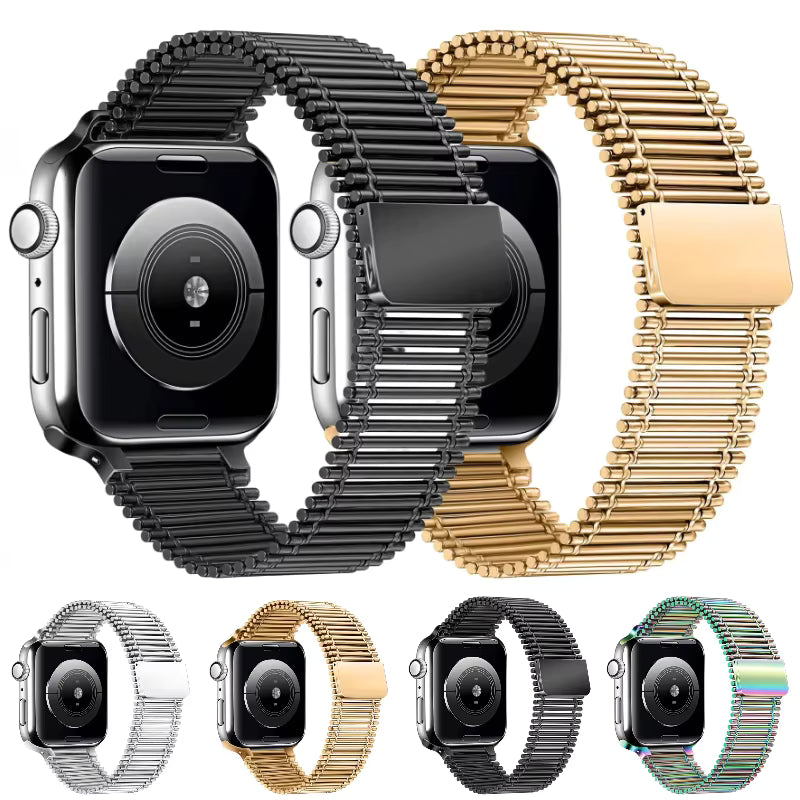 Stainless Steel Magnetic Loop Link Bracelet for Apple Watch Band Ultra/10/9/8/7/6/5/4/SE