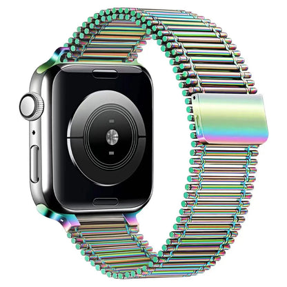 Stainless Steel Magnetic Loop Link Bracelet for Apple Watch Band Ultra/10/9/8/7/6/5/4/SE
