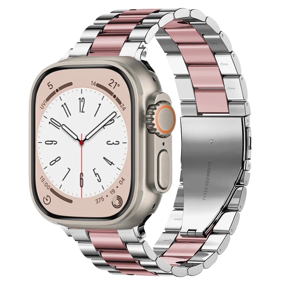 Stainless Steel Metal Bracelet for Apple Watch Band iWatch Series Ultra/10/9/8/7/6/5/4/SE
