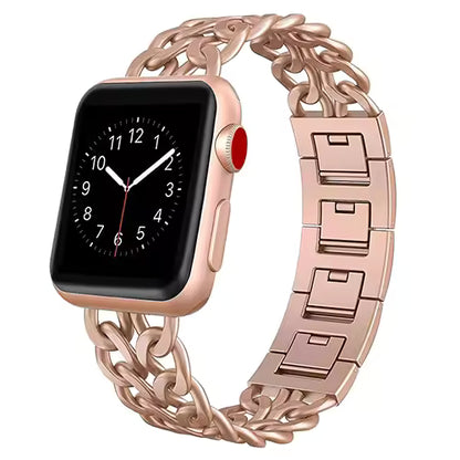 Stainless Steel Metal Links Bracelet for Apple Watch Band iWatch Series Ultra2/10/9/8/7/6/5/4/SE