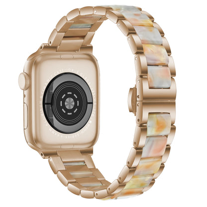 Stainless Steel Resin Bracelet for Apple Watch Ultra/10/9/8/7/6/5/4/3/SE