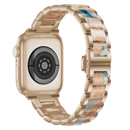 Stainless Steel Resin Bracelet for Apple Watch Ultra/10/9/8/7/6/5/4/3/SE