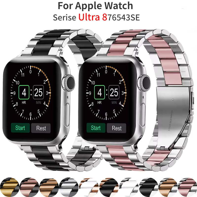 Stainless Steel Strap for Apple Watch Band iWatch Series Ultra/10/9/8/7/6/5/4/SE
