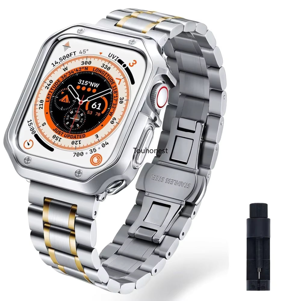 Stainless Steel Strap for Apple Watch Ultra3 Band 49mm 45mm 44mm 46mm Series 11/10/9/8/7/6/5/4/3/SE3