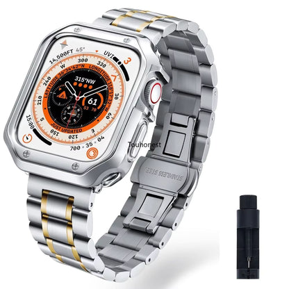 Stainless Steel Strap for Apple Watch Ultra3 Band 49mm 45mm 44mm 46mm Series 11/10/9/8/7/6/5/4/3/SE3