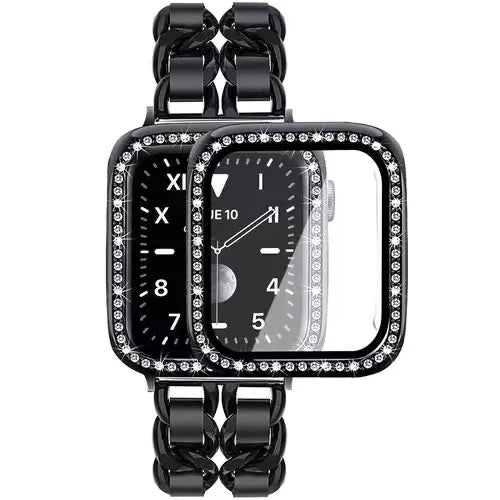 Stainless Steel Strap+Case for Apple Watch Band 45mm 41mm 44mm 40mm 42mm Series 8/7/6/5/4/3/SE