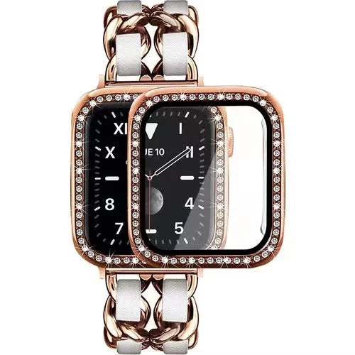 Stainless Steel Strap+Case for Apple Watch Band 45mm 41mm 44mm 40mm 42mm Series 8/7/6/5/4/3/SE