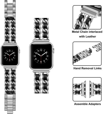 Stainless Steel Strap+Case for Apple Watch Band 45mm 41mm 44mm 40mm 42mm Series 8/7/6/5/4/3/SE