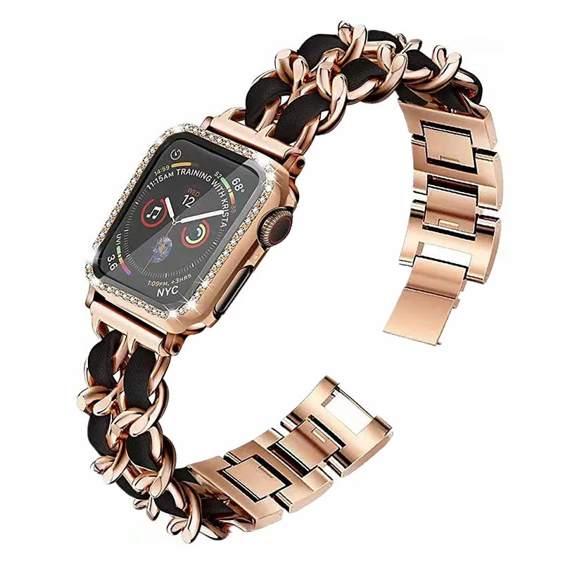 Stainless Steel Strap+Case for Apple Watch Band 45mm 41mm 44mm 40mm 42mm Series 8/7/6/5/4/3/SE