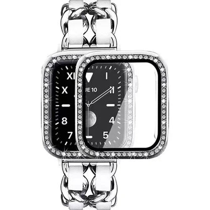 Stainless Steel Strap+Case for Apple Watch Band 45mm 41mm 44mm 40mm 42mm Series 8/7/6/5/4/3/SE