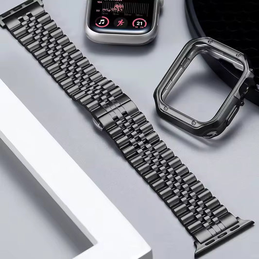 Stainless Steel Strap+Case for Apple Watch Ultra3 Band 49mm 46mm 44mm 45mm 42mm Series 11/10/9/8/7/6