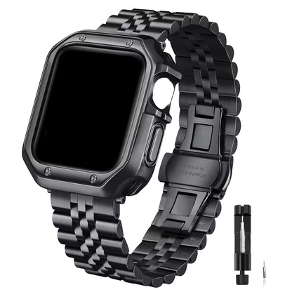 Stainless Steel Strap+Case for Apple Watch Ultra3 Band 49mm 46mm 44mm 45mm 42mm Series 11/10/9/8/7/6